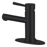 Fauceture Concord Single-Handle Bathroom Faucet with Push Pop-Up, Matte Black LS8420DL