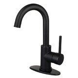 Fauceture Concord Single-Handle Bathroom Faucet with Push Pop-Up, Matte Black LS8430DL