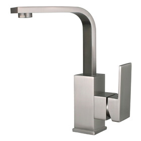 Kingston Brass Fauceture LS8468CL Claremont Single-Handle Bathroom Faucet with Push Pop-Up, Brushed Nickel