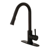 Gourmetier Concord Single-Handle Pull-Down Kitchen Faucet, Matte Black LS8620DL