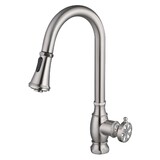 Kingston Brass LS8698RX Sona - Belknap Single-Handle Pull-Down Kitchen Faucet, Brushed Nickel
