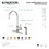 Gourmetier LS8711DLSP Concord Single-Handle Kitchen Faucet with Side Sprayer, Polished Chrome