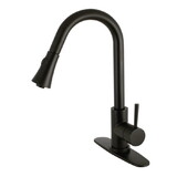 Gourmetier Concord Single-Handle Pull-Down Kitchen Faucet, Matte Black LS8720DL
