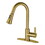 Gourmetier LS8723CTL Continental Single-Handle Pull-Down Kitchen Faucet, Brushed Brass