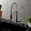 Gourmetier LS8771DKL Kaiser Single-Handle Pre-Rinse Kitchen Faucet, Polished Chrome