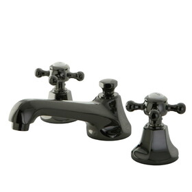 Kingston Brass Widespread Bathroom Faucet, Black Stainless Steel NS4460BX