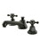 Kingston Brass NS4460BX Widespread Bathroom Faucet, Black Stainless Steel