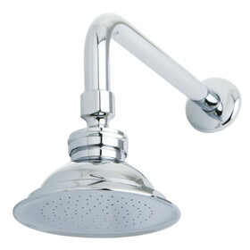 Kingston Brass Victorian Brass Showerhead with 12" Shower Arm Combo, Polished Chrome