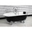 Aqua Eden VBT7D663013NB1 66-Inch Cast Iron Double Ended Clawfoot Tub with 7-Inch Faucet Drillings, Black/White/Polished Chrome
