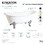 Aqua Eden VCT7DS6731NL1 67-Inch Cast Iron Double Slipper Clawfoot Tub with 7-Inch Faucet Drillings, White/Polished Chrome