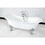 Aqua Eden VCT7DS7231NL1 72-Inch Cast Iron Double Slipper Clawfoot Tub with 7-Inch Faucet Drillings, White/Polished Chrome