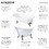 Aqua Eden VCTND5731B1 57-Inch Cast Iron Slipper Clawfoot Tub without Faucet Drillings, White/Polished Chrome
