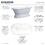 Kingston Brass VCTND603024 Aqua Eden 60-Inch Cast Iron Double Ended Pedestal Tub (No Faucet Drillings), White