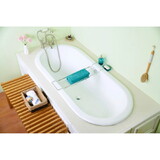 Kingston Brass VCTPN632717 Aqua Eden 63-Inch Cast Iron Oval Drop-In Tub with Center Drain Hole, White