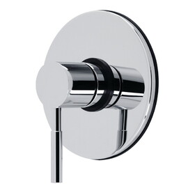 Kingston Brass VKB8691DLLST Concord Single-Handle 1-Hole Wall Mount Tub and Shower Faucet Valve and Trim Only, Polished Chrome