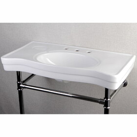Kingston Brass Imperial Ceramic Console Sink Basin, White