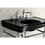 Kingston Brass VPB136K1ST Imperial Console Sink Basin with Stainless Steel Legs, Black/Polished Chrome