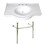 Kingston Brass VPB1376ST Templeton 37" Ceramic Console Sink with Stainless Steel Legs, White/Polished Nickel