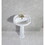 Kingston Brass VPB2034 Stuart 20-Inch Ceramic Pedestal Sink (4-Inch, 3 Hole), Glossy White