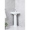 Kingston Brass VPB2210 Pilaster 22-Inch Ceramic Pedestal Sink (Single Hole), Glossy White