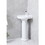 Kingston Brass VPB2210 Pilaster 22-Inch Ceramic Pedestal Sink (Single Hole), Glossy White