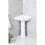 Kingston Brass VPB2710 Venus 27-Inch Ceramic Corner Pedestal Sink (Single Hole), Glossy White