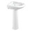 Kingston Brass VPB2710 Venus 27-Inch Ceramic Corner Pedestal Sink (Single Hole), Glossy White