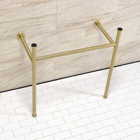 Kingston Brass Fauceture VPB28147 Hartford Stainless Steel Console Sink Legs, Brushed Brass