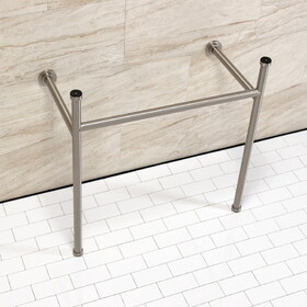 Kingston Brass Fauceture VPB28148 Hartford Stainless Steel Console Sink Legs, Brushed Nickel