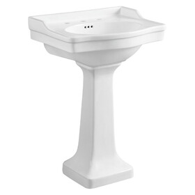 Kingston Brass VPB3248 Imperial Ceramic Pedestal Sink, White