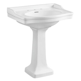 Kingston Brass VPB3308 Imperial Ceramic Pedestal Sink, White