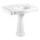 Kingston Brass VPB3510 Sovereign 35-Inch Ceramic Pedestal Sink (Single Hole), Glossy White