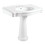 Kingston Brass VPB3534 Sovereign 35-Inch Ceramic Pedestal Sink (4-Inch, 3 Hole), Glossy White