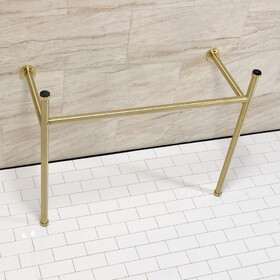 Kingston Brass Fauceture VPB39177 Hartford Stainless Steel Console Sink Legs, Brushed Brass