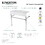 Kingston Brass VPB3917H1ST New Haven 39-Inch Console Sink with Stainless Steel Legs, White/Polished Chrome