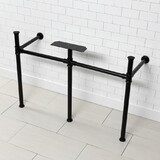 Fauceture Imperial Stainless Steel Console Sink Legs, Matte Black