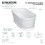 Kingston Brass VRTDE593023 Arcticstone 59-Inch Double Ended Solid Surface Pedestal Tub with Drain, Glossy White/Matte White
