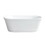 Kingston Brass VRTDE612922 Arcticstone 60-Inch Double Ended Solid Surface Freestanding Tub with Drain, Glossy White/Matte White