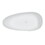 Aqua Eden VRTOV683321 Arcticstone 67" Egg Shaped Solid Surface Freestanding Tub with Drain, Glossy White/Matte White