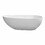 Aqua Eden VRTOV713422 Arcticstone 72" Egg Shaped Solid Surface Freestanding Tub with Drain, Glossy White/Matte White