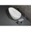 Aqua Eden VRTOV713422 Arcticstone 72" Egg Shaped Solid Surface Freestanding Tub with Drain, Glossy White/Matte White