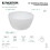 Kingston Brass VRTRS515124 Arcticstone 51-Inch Solid Surface White Stone Freestanding Tub with Drain, Matte White