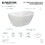 Kingston Brass VRTRS573224 Arcticstone 56-Inch Solid Surface White Stone Freestanding Tub with Drain, Matte White