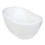 Kingston Brass VRTRS573224 Arcticstone 56-Inch Solid Surface White Stone Freestanding Tub with Drain, Matte White