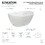 Kingston Brass VRTRS573224 Arcticstone 56-Inch Solid Surface White Stone Freestanding Tub with Drain, Matte White