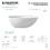 Kingston Brass VRTRS633022 Arcticstone 63-Inch Solid Surface White Stone Freestanding Tub with Drain, Matte White