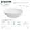 Kingston Brass VRTRS633522 Arcticstone 63-Inch Solid Surface White Stone Freestanding Tub with Drain, Matte White