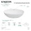 Kingston Brass VRTRS713522 Arcticstone 71-Inch Solid Surface White Stone Freestanding Tub with Drain, Matte White