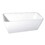 Kingston Brass VRTSQ592722 Arcticstone 59-Inch Solid Surface White Stone Freestanding Tub with Drain, Matte White
