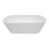 Kingston Brass VRTSQ653124 Arcticstone 65-Inch Solid Surface White Stone Freestanding Tub with Drain, Matte White